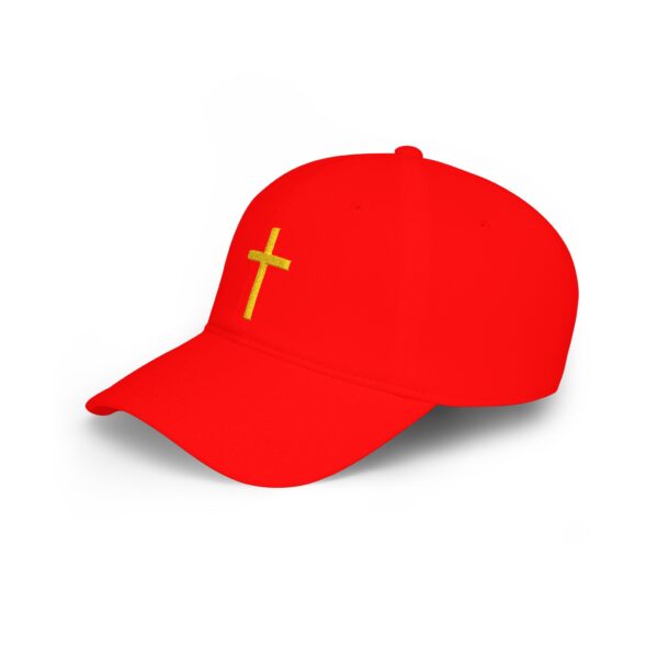 Embroidered Gold Cross Baseball Cap — Christian Faith Low Profile Hat - Image 7