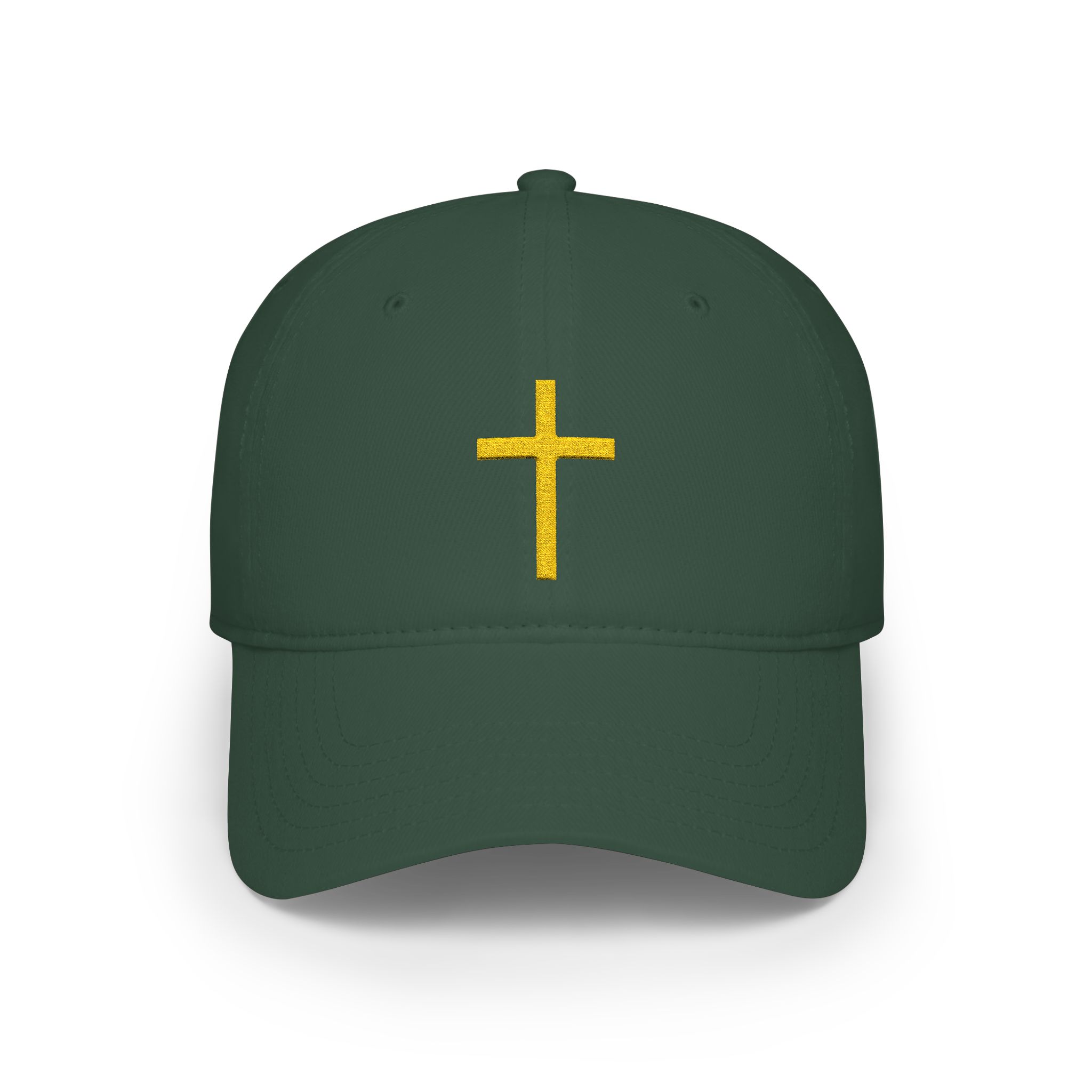 Embroidered Gold Cross Baseball Cap — Christian Faith Low Profile Hat - Image 13
