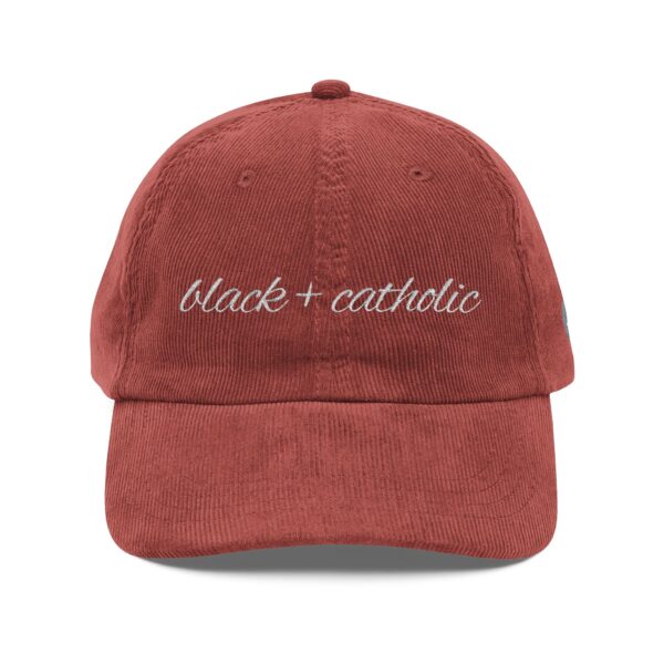 Black + Catholic Corduroy Hat