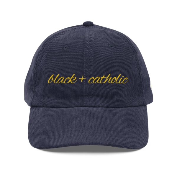Black + Catholic Corduroy Hat (Gold) - Image 13