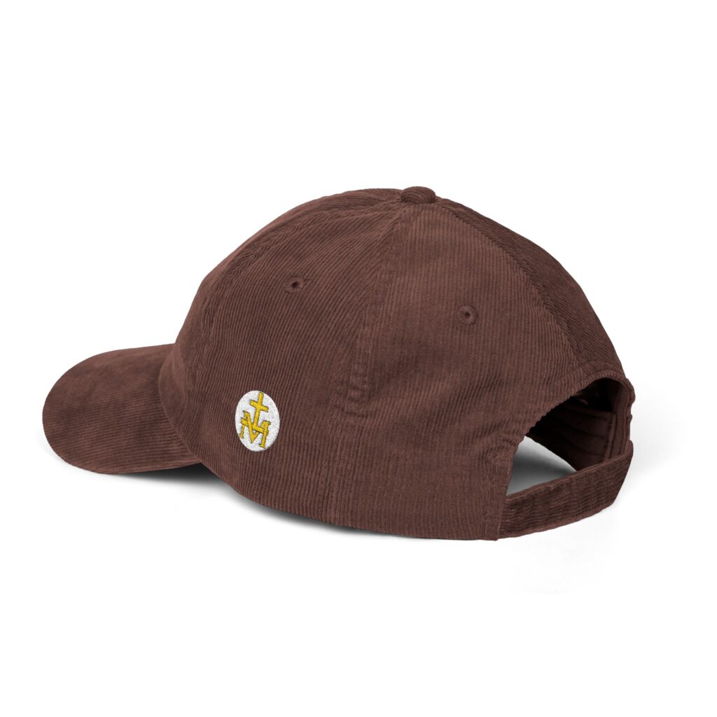 Black + Catholic Corduroy Hat (Gold)