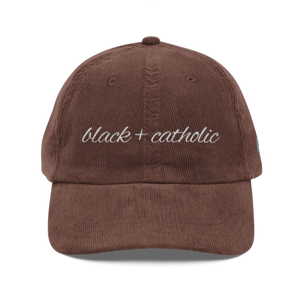 Black + Catholic Corduroy Hat