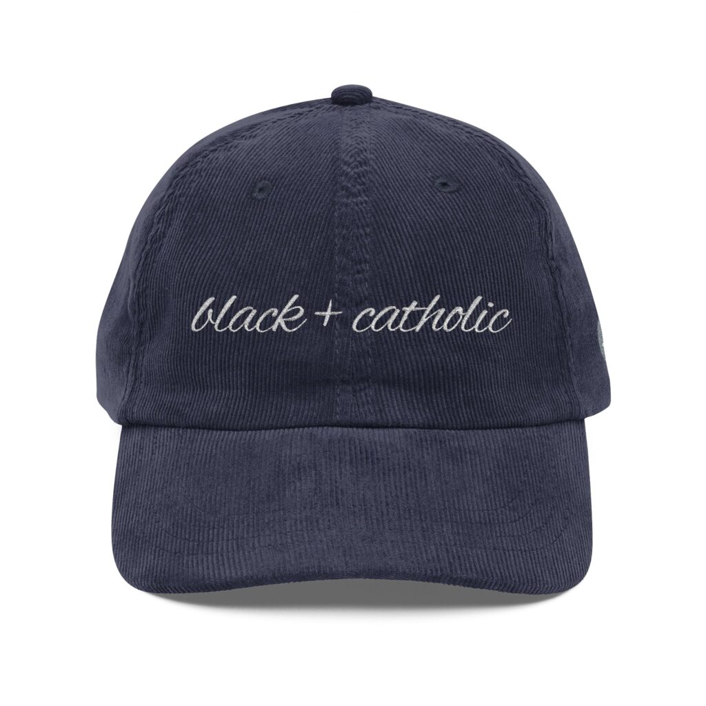 Black + Catholic Corduroy Hat