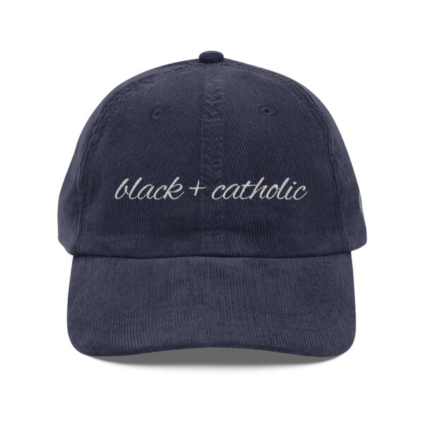 Black + Catholic Corduroy Hat - Image 13