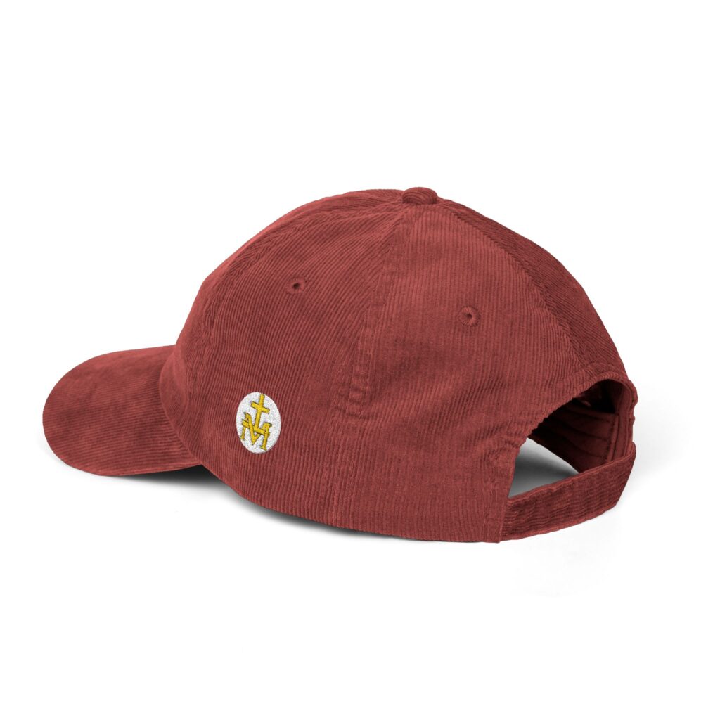 Black + Catholic Corduroy Hat (Gold)