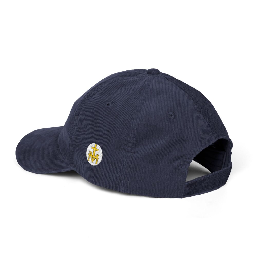 Black + Catholic Corduroy Hat (Gold)